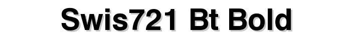 Swis721 BT Bold font